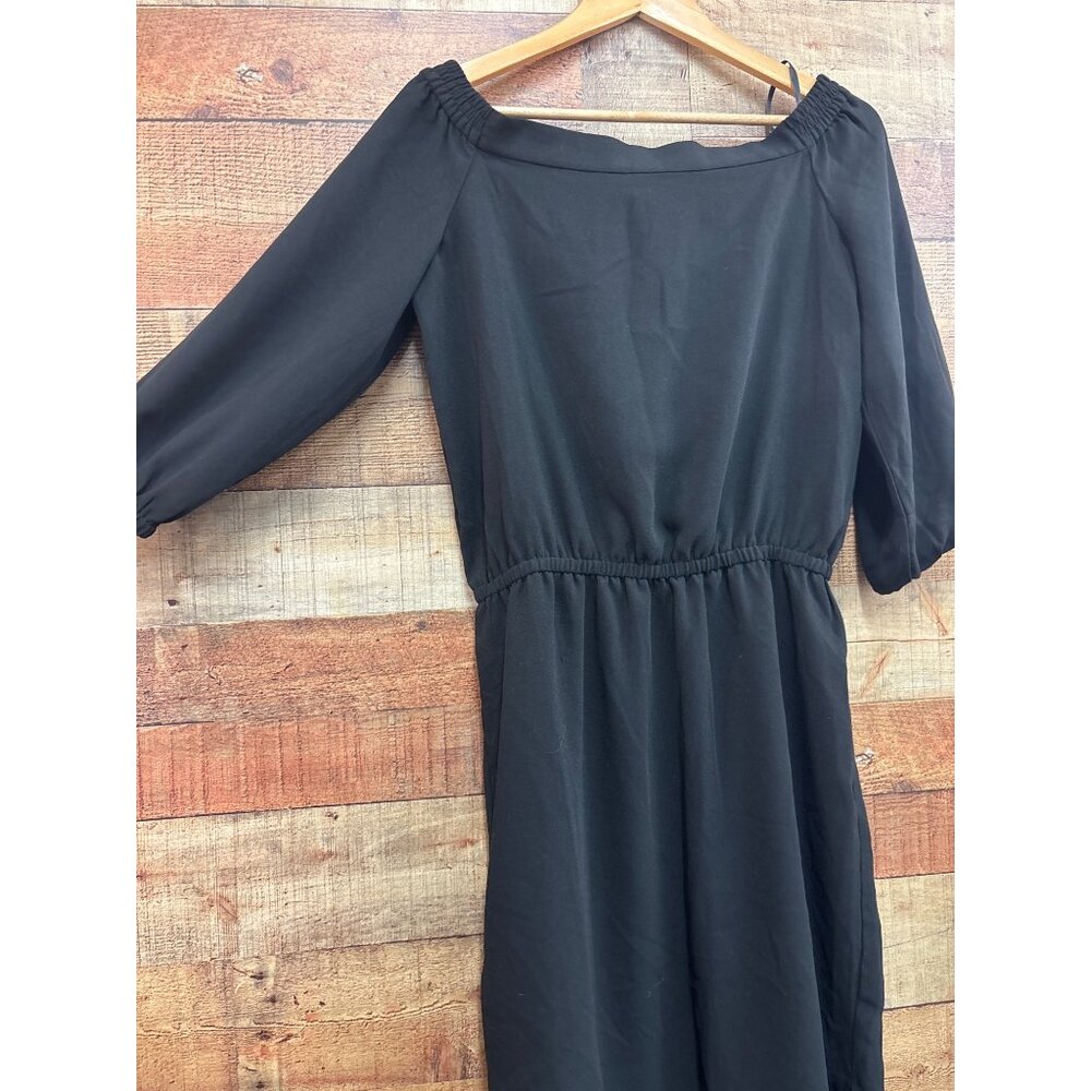 Ann Taylor Black Off-Shoulder Dress Size 4 NWT - Picture 2 of 9